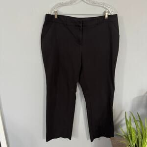 Apt 9 Torie Midrise Modern Fit Straight Leg Crop Dress Pants Plus Size 16 Black